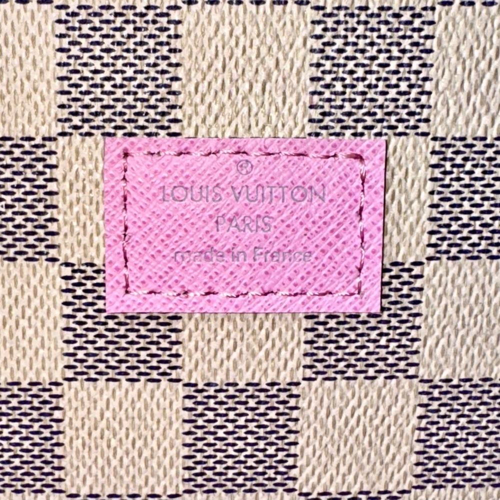 💗 Damier Azure Pink Pochette Leather Wristlet Pouch bag - Picture 2 of 15